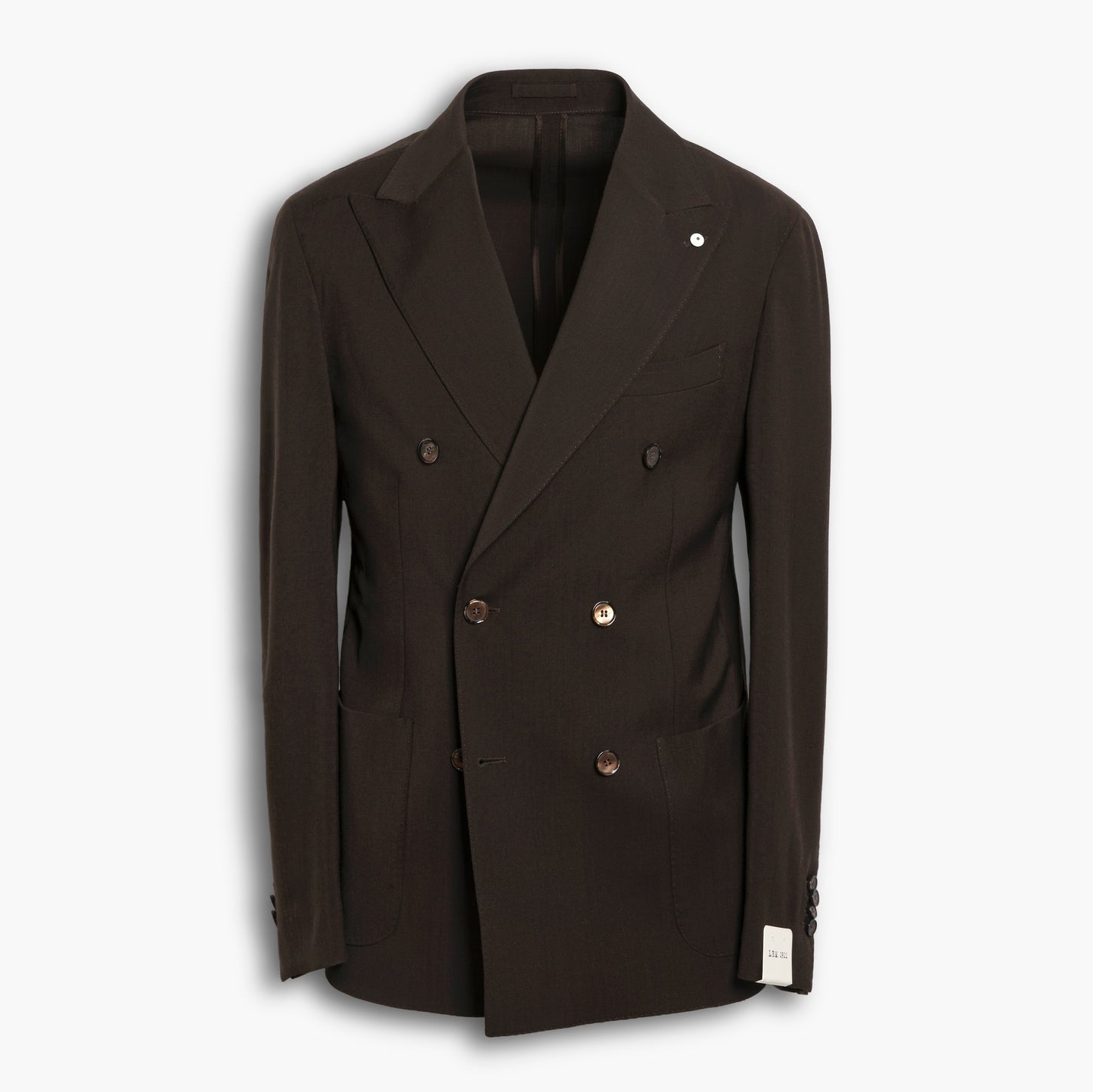 Abito Doppiopetto Uomo LBM 1911 Tom - Fly Art. 64214 Mod. 3686 in Pura Lana Vergine Dark Brown