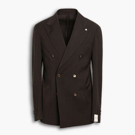 Abito Doppiopetto Uomo LBM 1911 Tom - Fly Art. 64214 Mod. 3686 in Pura Lana Vergine Dark Brown
