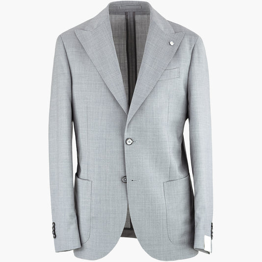 Abito LBM Steve in Fresco Lana Vergine Grigio Medio Chiaro