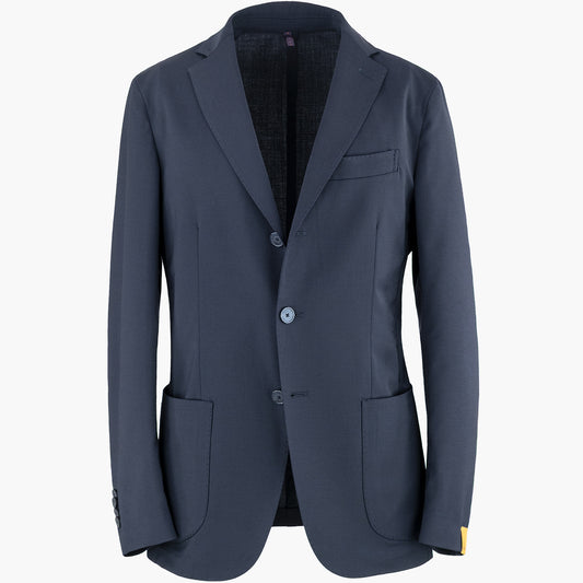 Abito SANTANIELLO il Viaggiatore in Lana Stretch Blu Navy PE25