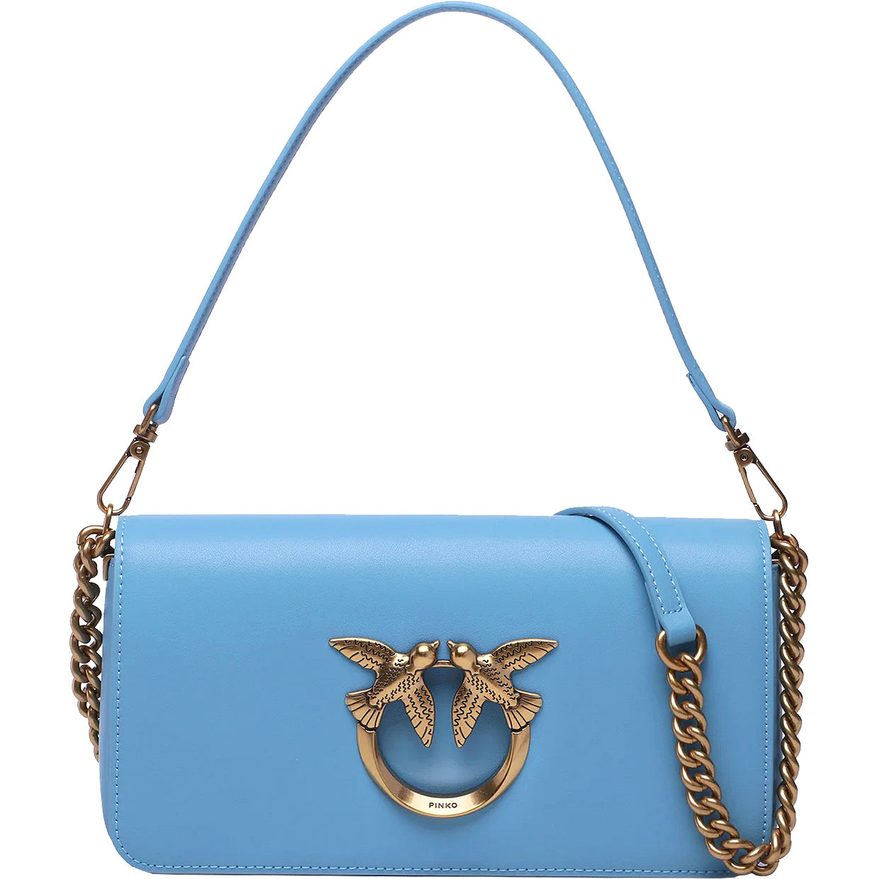 Borsa PINKO Love Click Baguette Mini Light Blue