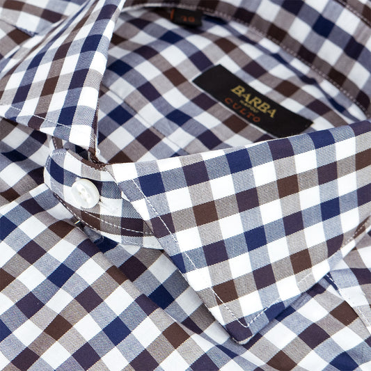 Camicia BARBA Napoli Culto Quadretto Multicolor