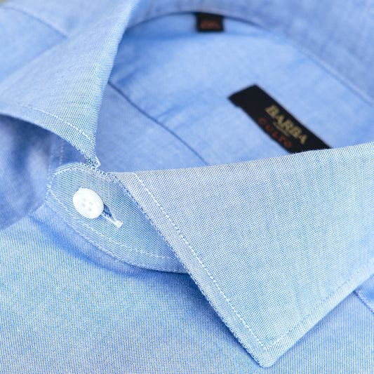 Camicia BARBA Napoli Culto in Light Oxford Celeste