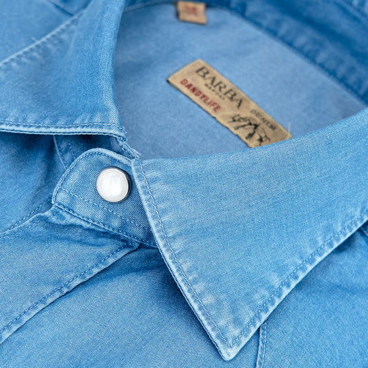 Camicia BARBA Napoli Dandylife Art. PZ0998U Texana in Cotone Denim