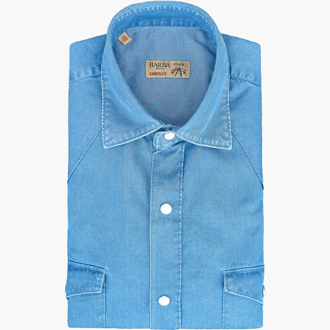 Camicia BARBA Napoli Dandylife Texana in Cotone Denim