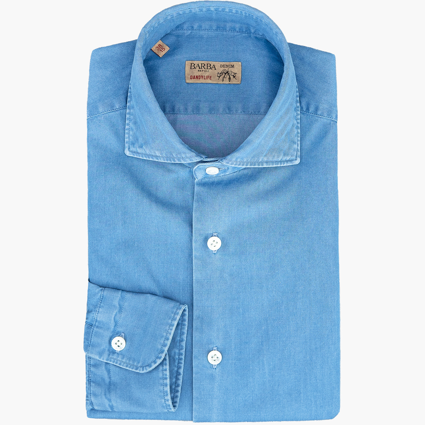 Camicia BARBA Napoli Dandylife in Cotone Denim