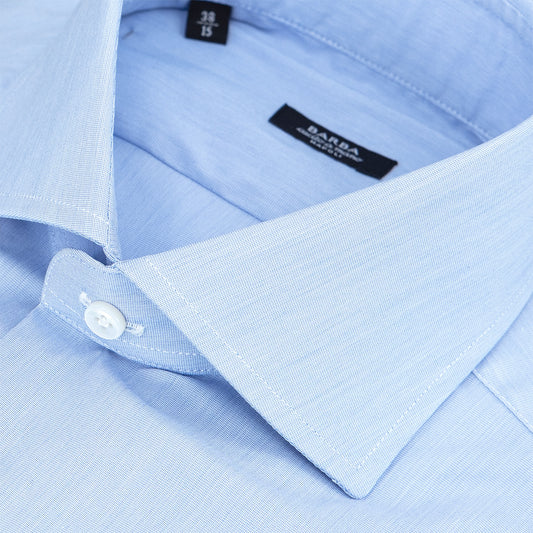 Camicia BARBA Napoli in Cotone Stretch Celeste