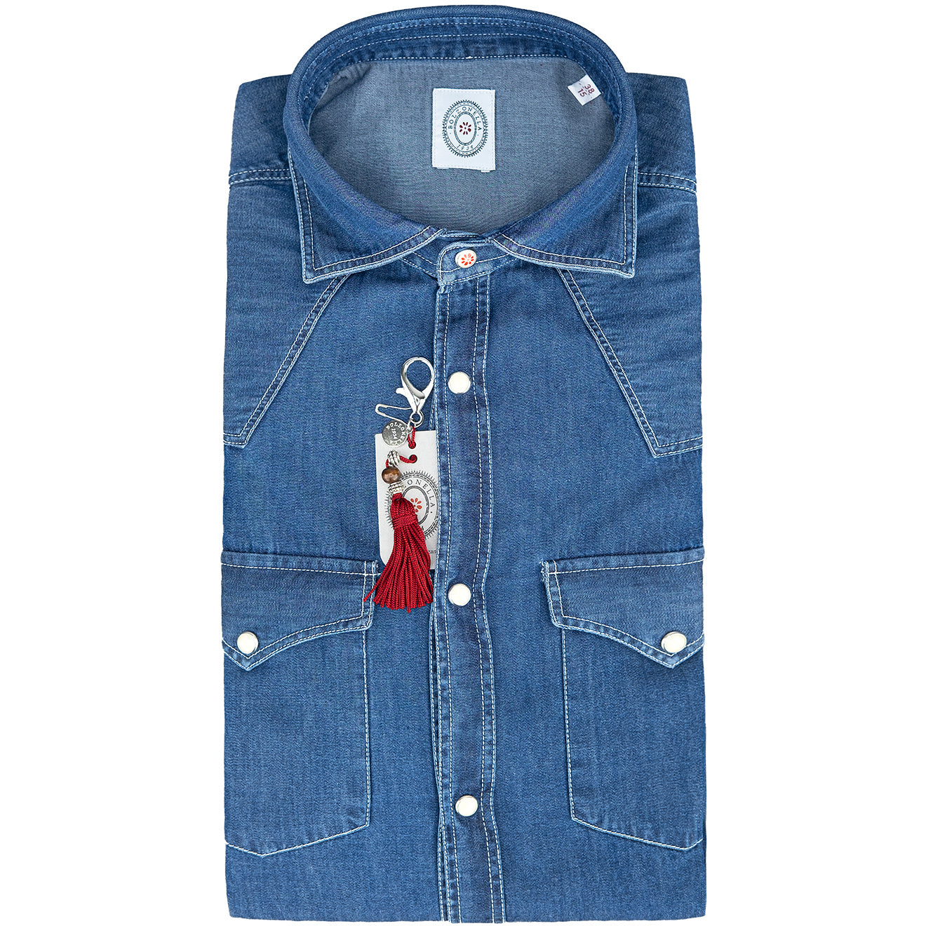 Camicia BOLZONELLA Baddy Texana in Cotone Denim