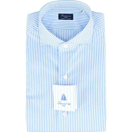 Camicia FINAMORE Milano Riga Bianco Celeste