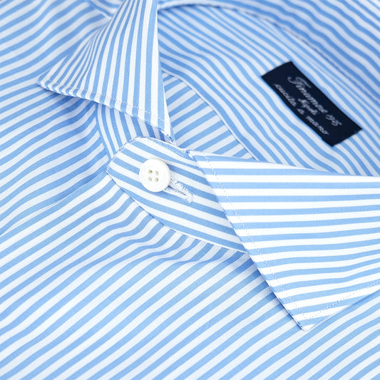 Camicia FINAMORE Milano Riga Bianco Celeste