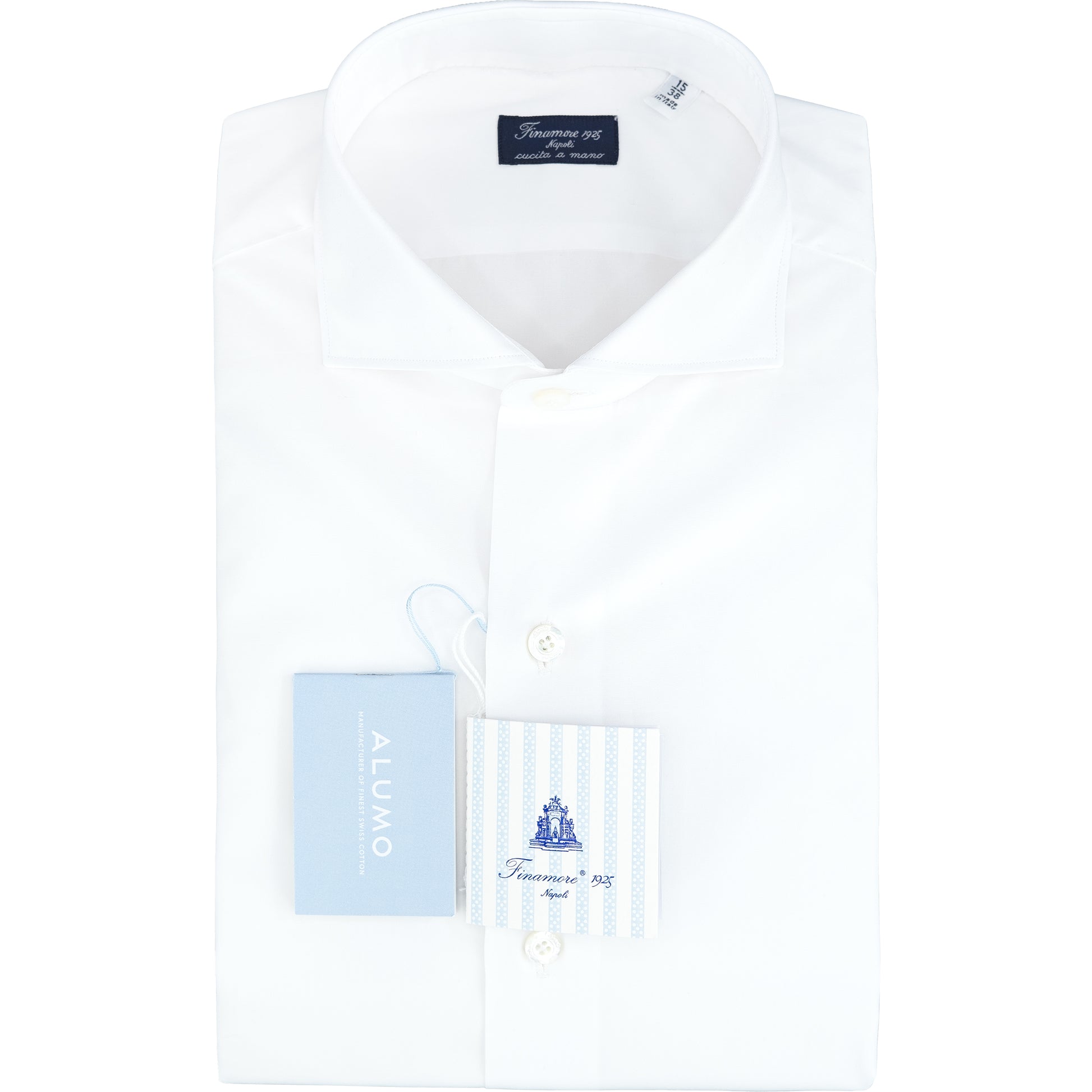 Camicia FINAMORE Milano in Cotone Alumo Bianca