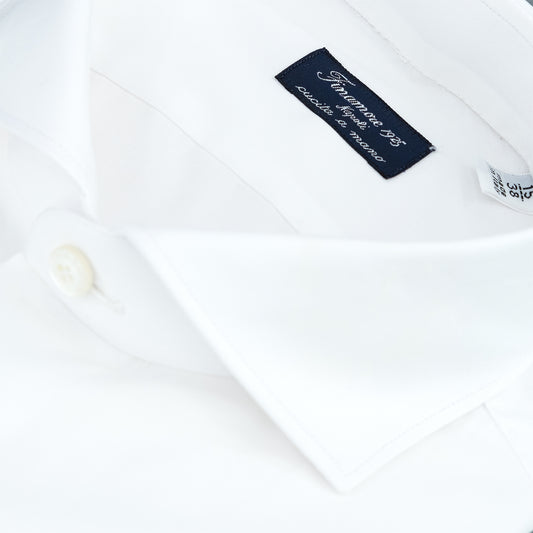 Camicia FINAMORE Milano in Cotone Alumo Bianca