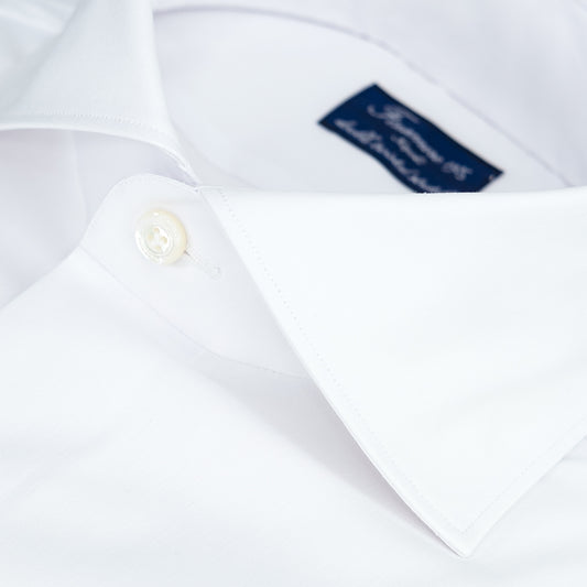 Camicia FINAMORE Milano in Double Twisted Stretch Bianca