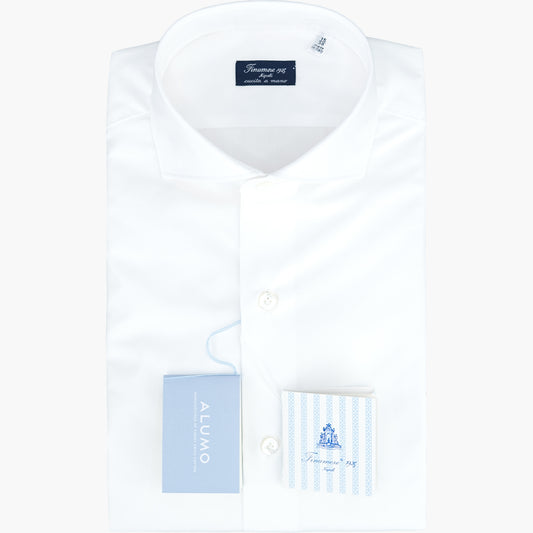 Camicia FINAMORE Milano in Cotone Alumo Bianca