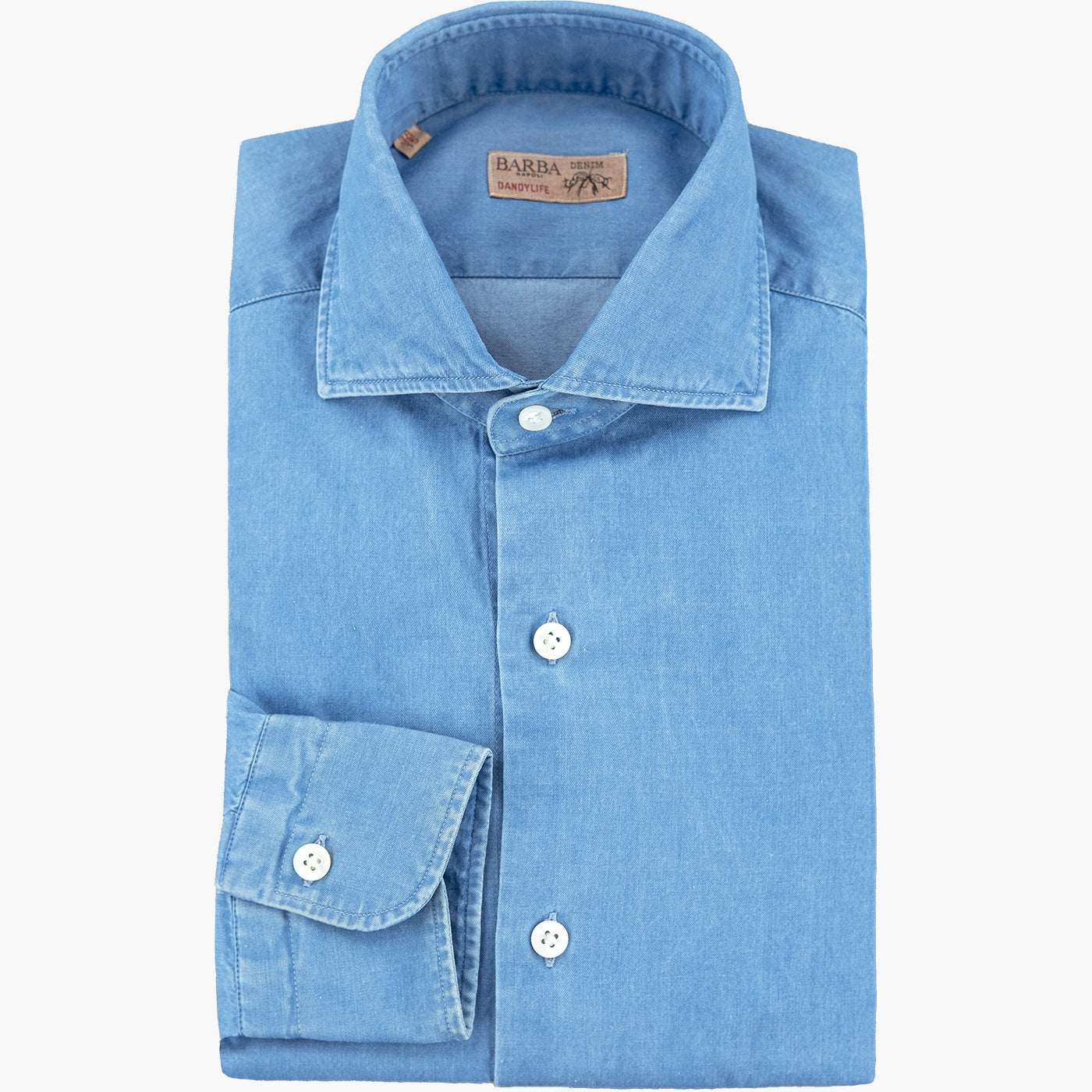 Camicia BARBA Napoli Dandylife in Cotone Denim K25