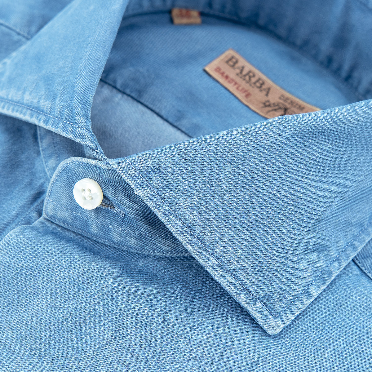 Camicia BARBA Napoli Dandylife in Cotone Denim K26