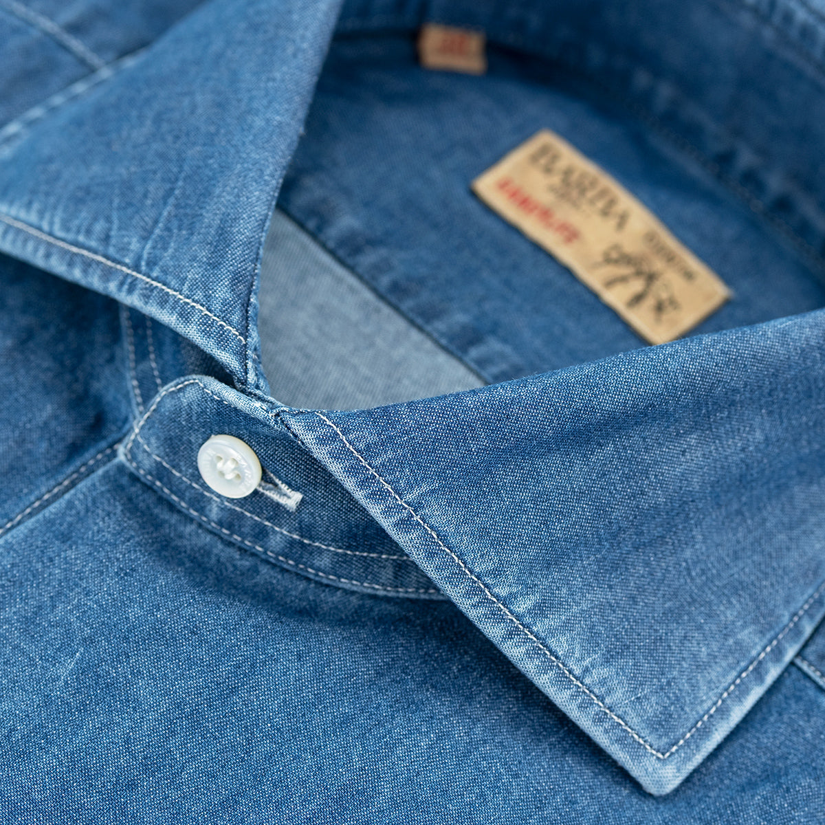 Camicia BARBA Napoli Dandylife Art. P01550252 in Cotone Denim