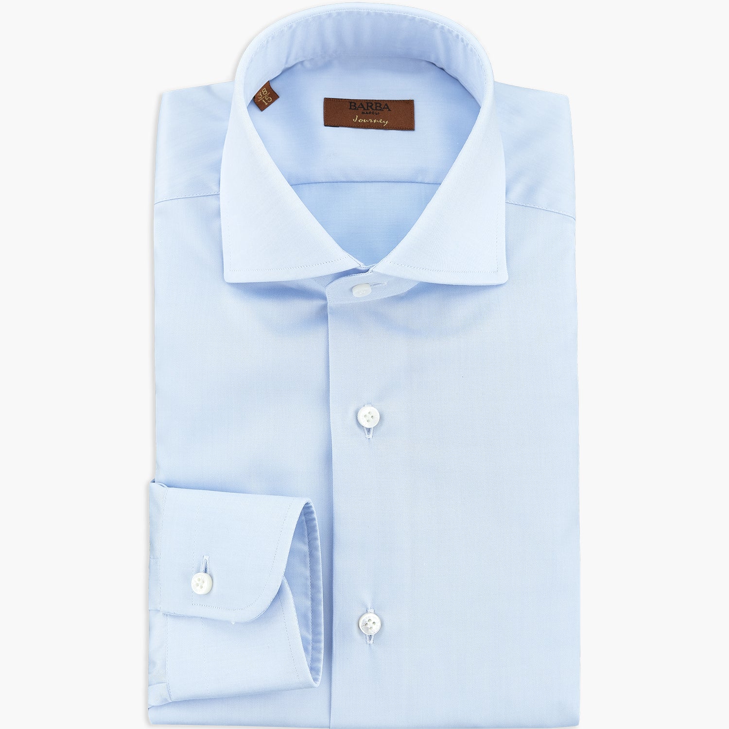 Camicia BARBA Napoli Journey in Cotone Celeste