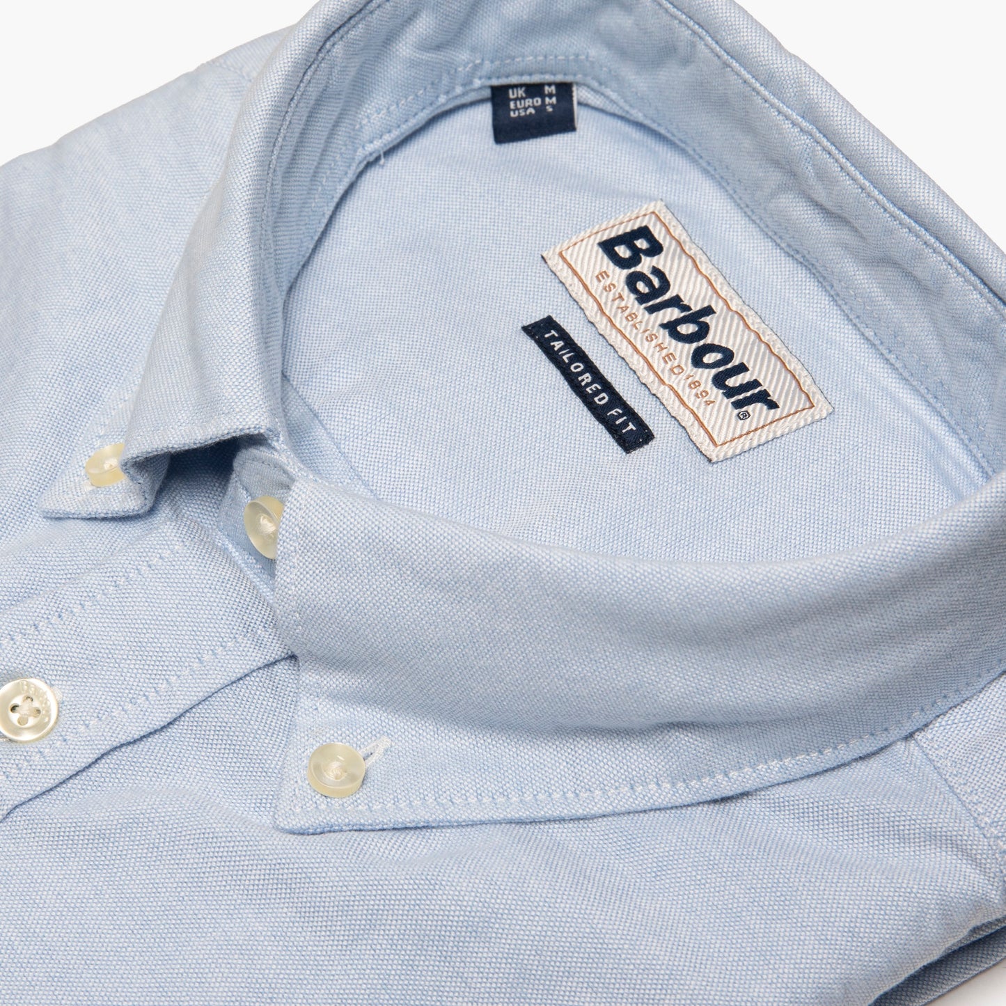 Camicia BARBOUR Oxtown Tailored Fit Oxford Art. MSH5301BL32 Celeste