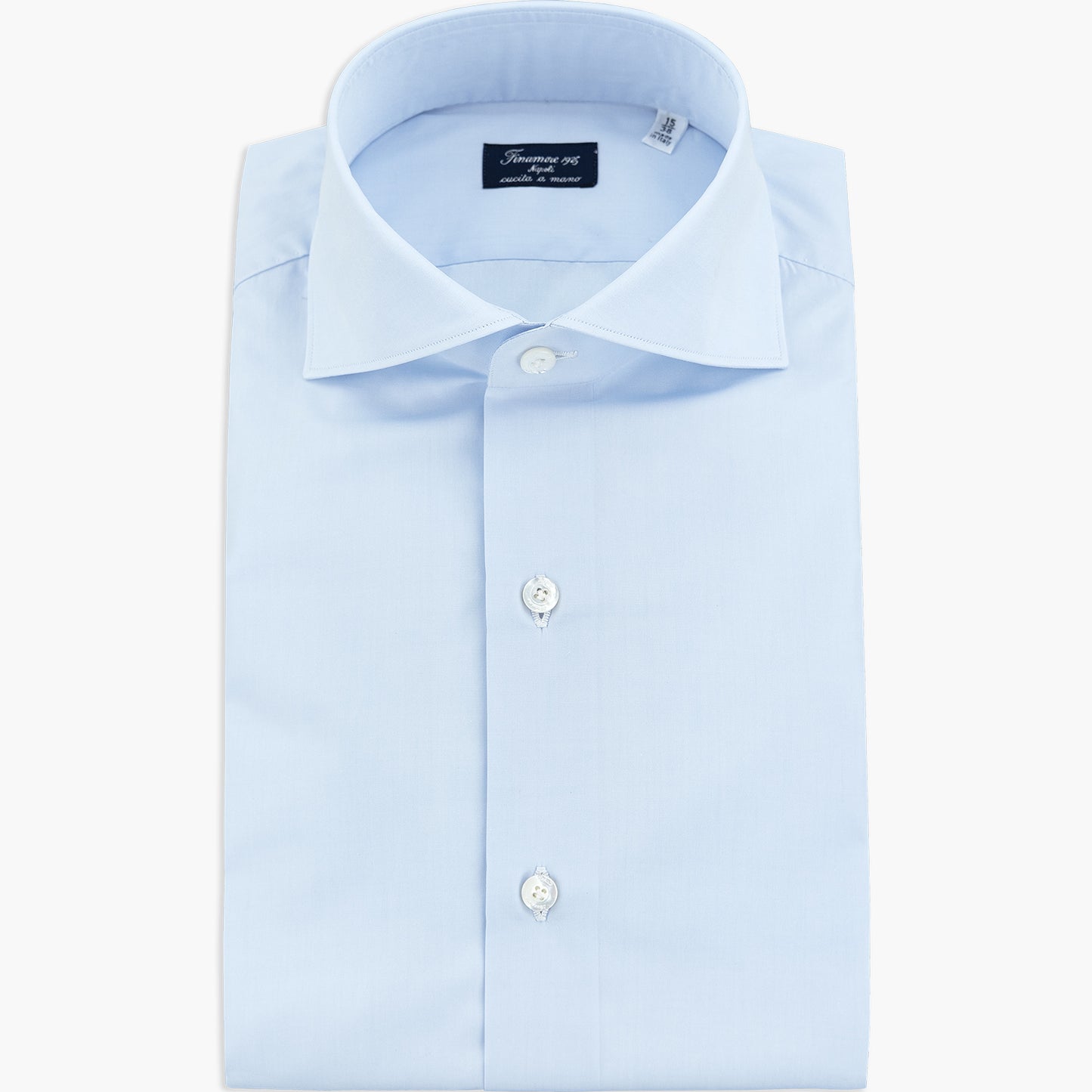 Camicia FINAMORE Milano in Cotone Svizzero Alumo Celeste