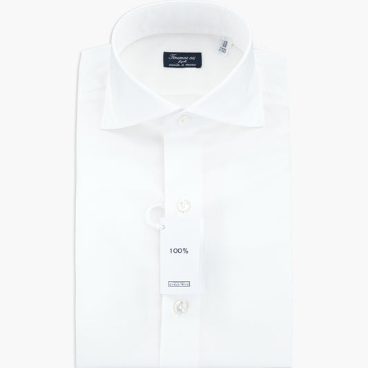 Camicia FINAMORE Napoli in Esclusivo Cotone 100% Carlo Riva Bianca