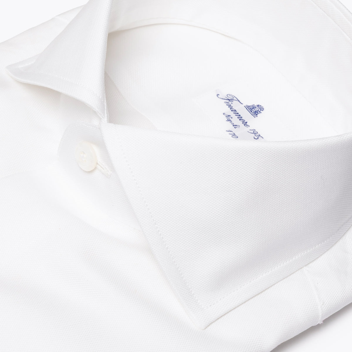 Camicia Uomo FINAMORE Napoli 1925 Modello Napoli Collo Eduardo Art. 840990 A6065Z Esclusivo Royal Oxford Giza 45 170 a 2 Bianca