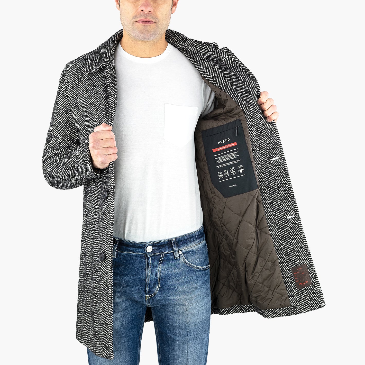 Cappotto PALTÒ Alfredo Neo Cashmere Insulation System Spinato Grigio 2