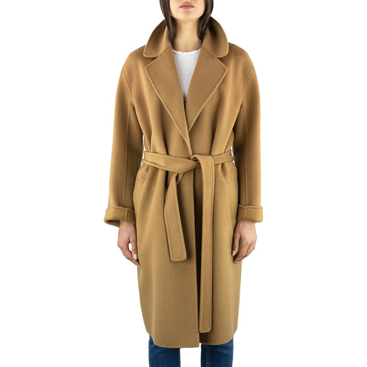 Cappotto PINKO Editor in Panno Double Cammello