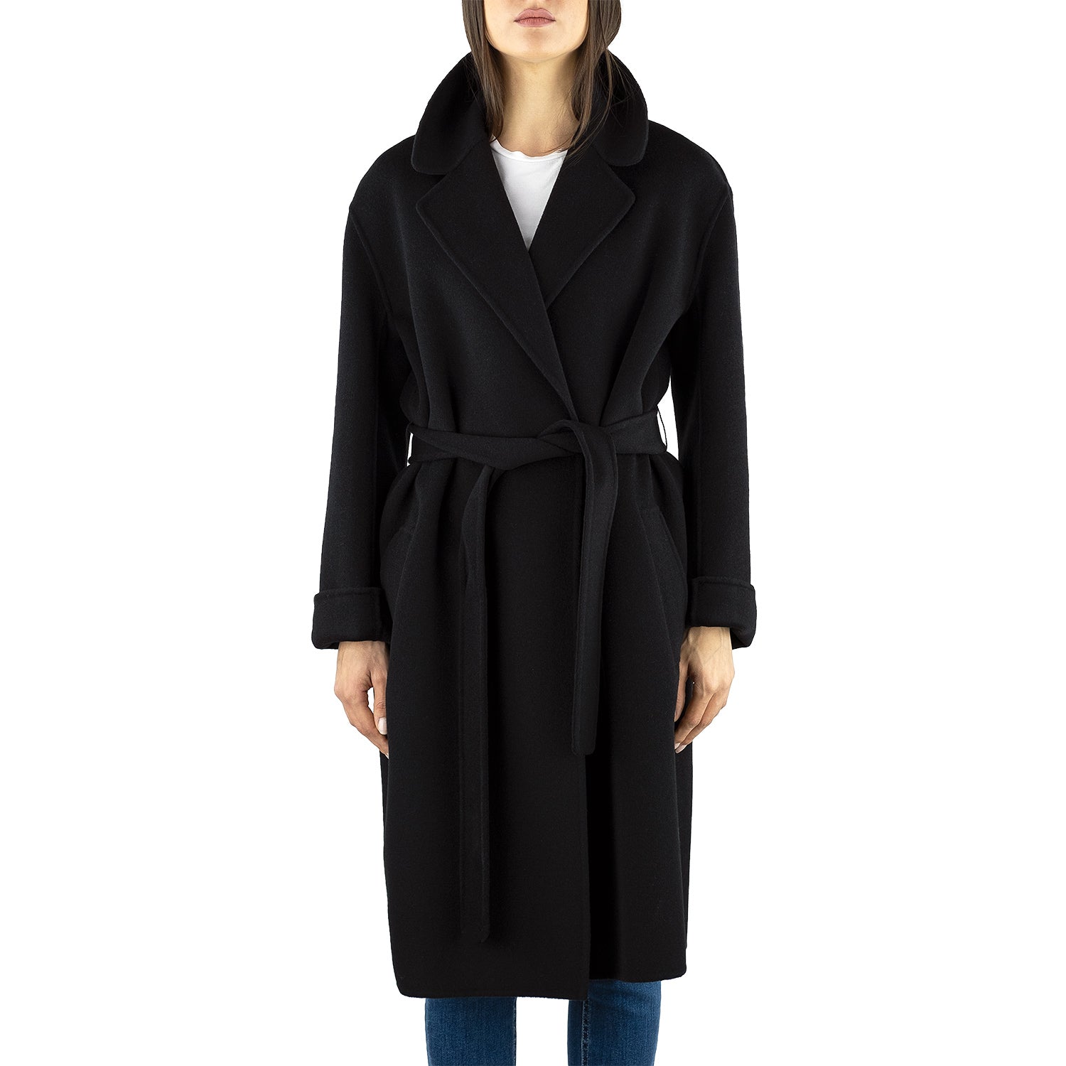 Cappotto PINKO Editor in Panno Double Nero LATTANZI UOMO DONNA