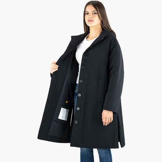 Cappotto ASPESI Sheena 4N35 P503 in Twill di Tessuto Tecnico Col. 10241 Nero