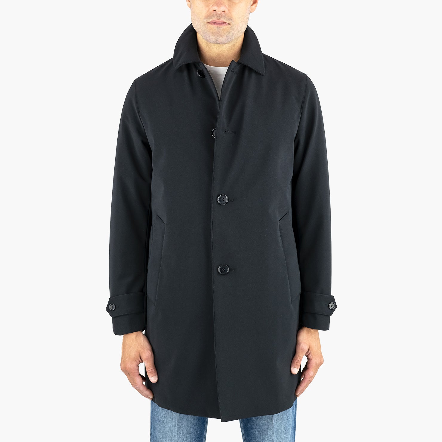 Cappotto Impermeabile ASPESI Perfetto 3128 P503 in Tessuto Tecnico Col. 10241 Nero