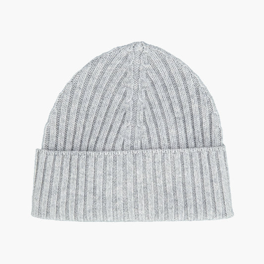 Cuffia KANGRA in Puro Cashmere Costa Inglese Grigio Chiaro 25