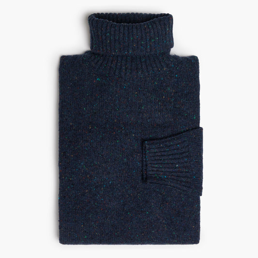 Dolcevita Uomo KANGRA Art. 4200 in Lana Merino e Viscosa Filato Donegal Blu