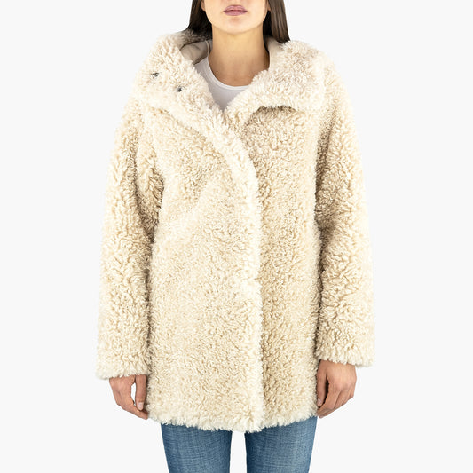 Eco Montone Reversibile RRD Lamb Hood Wom Jkt Sand 2