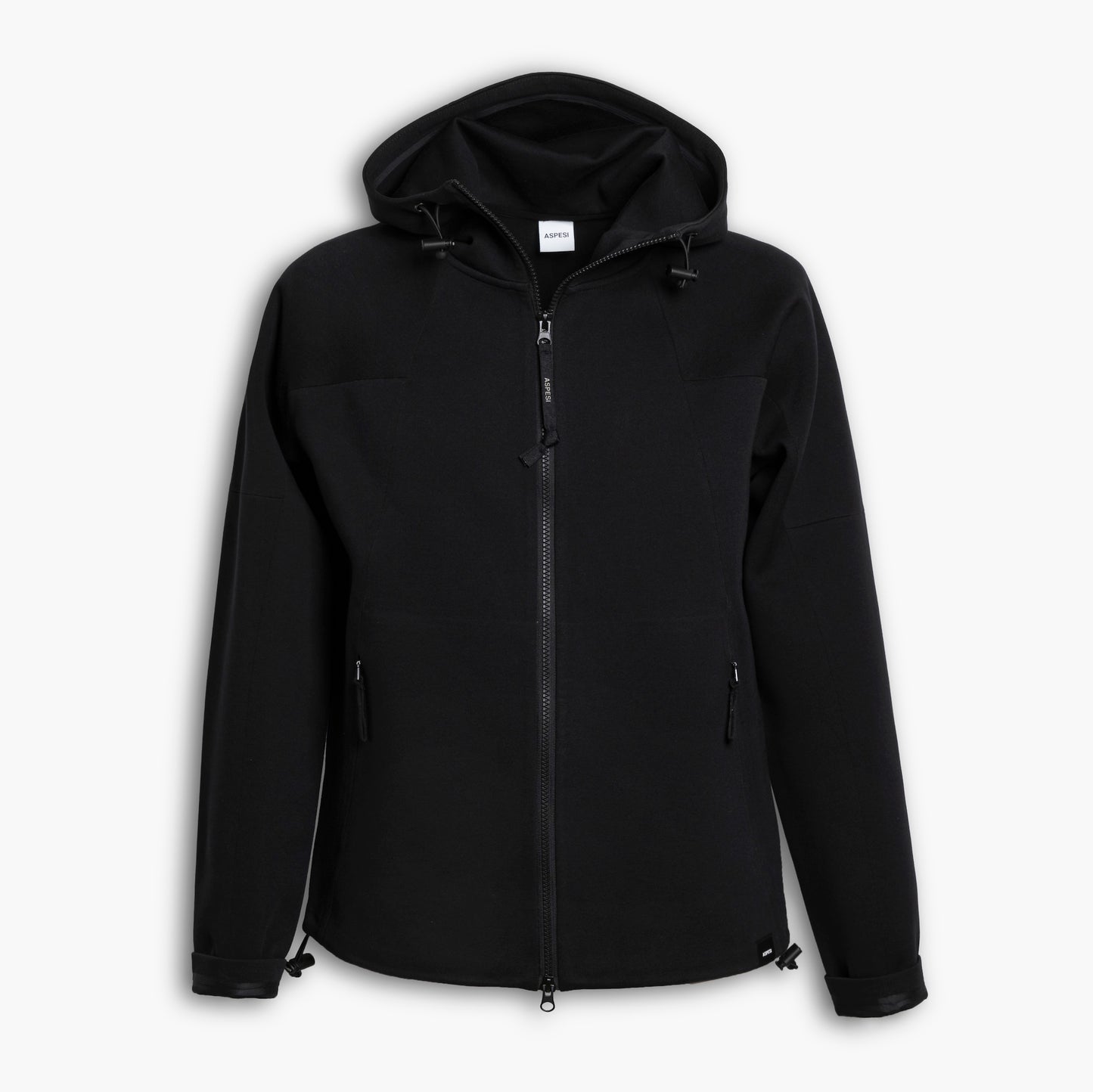 Felpa Giubbotto Uomo ASPESI AY32 D027 in Cotone Scuba Tecnico Col. 10241 Nera