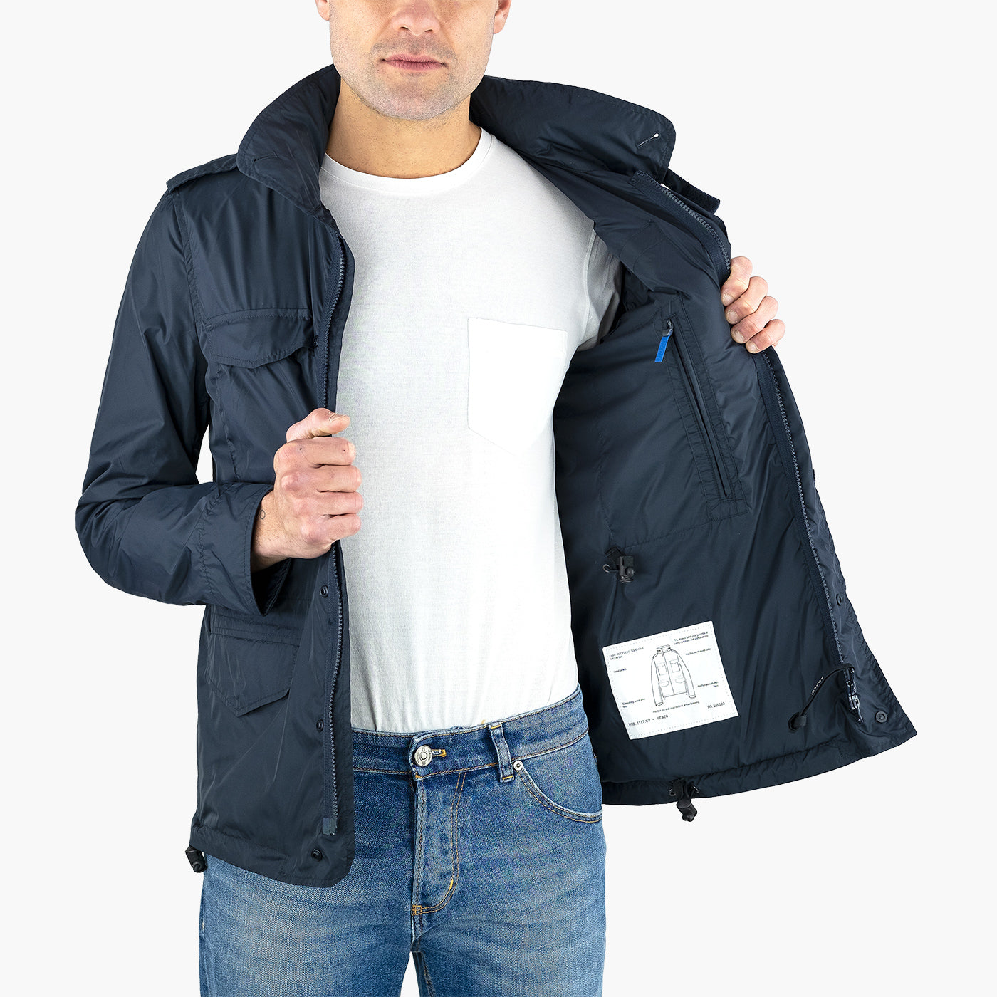 Field Jacket ASPESI Minifield Vento in Nylon Blu Navy