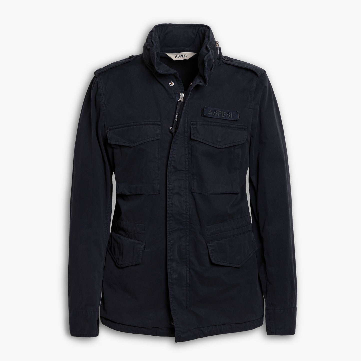 Field Jacket Giubbotto Uomo ASPESI Minifield Cot CG20 A262 in Gabardina di Cotone Col. 85098 Blu Navy