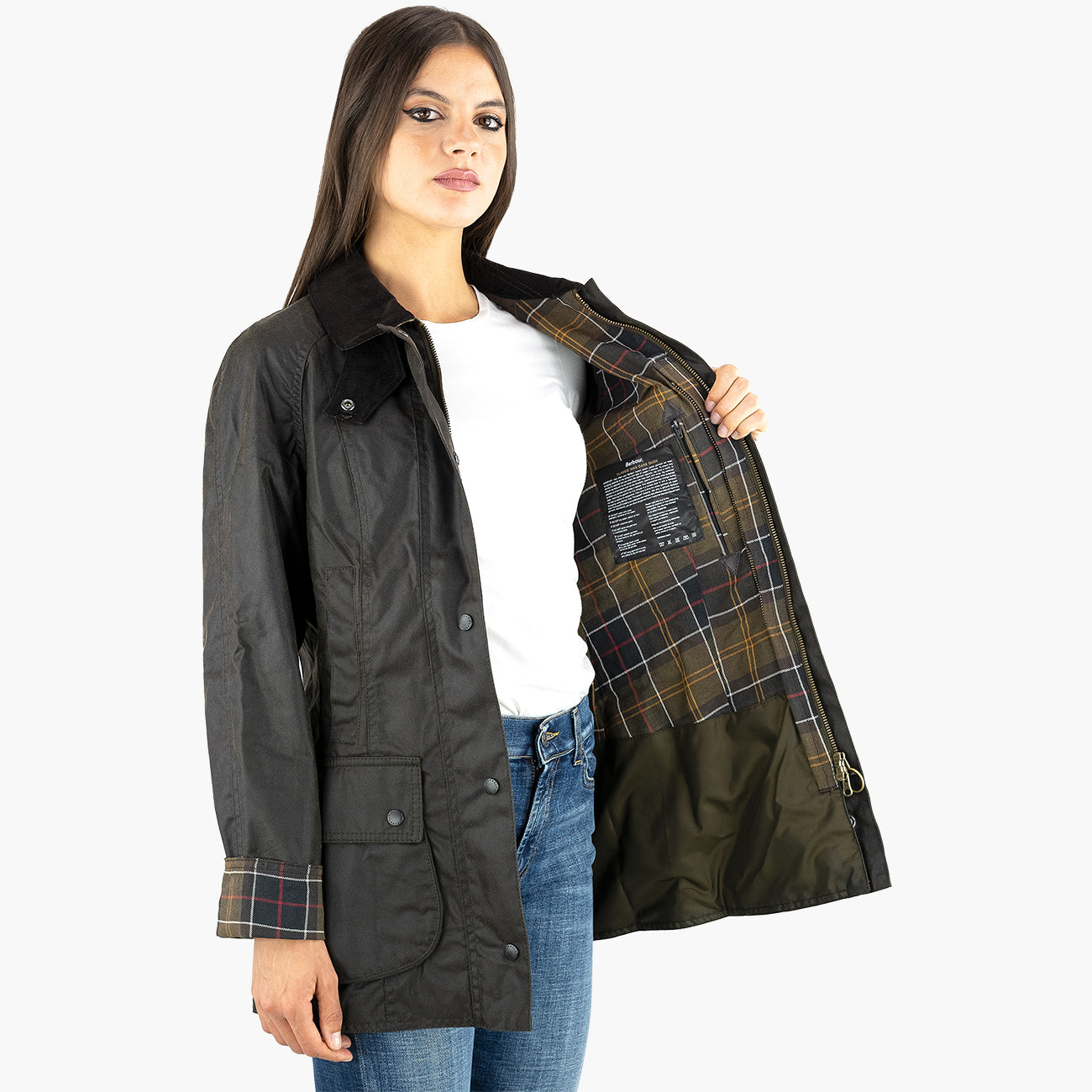 Giacca Cerata BARBOUR Beadnell Wax Jacket Olive