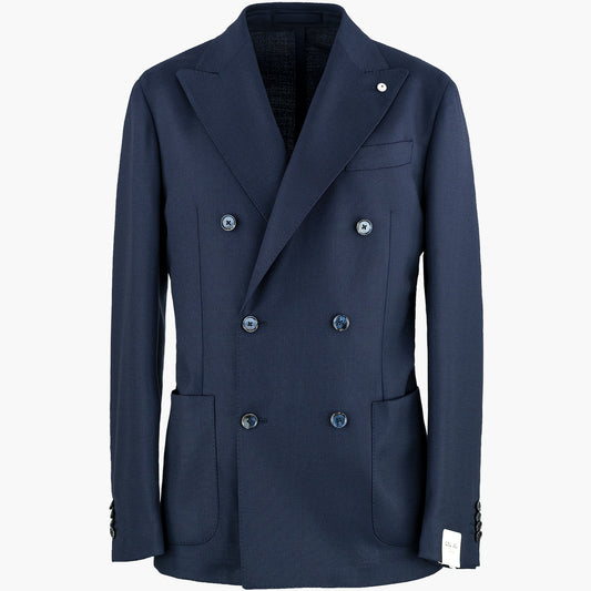 Giacca Doppiopetto LBM Tom in Lana Vergine Reda Blu Navy