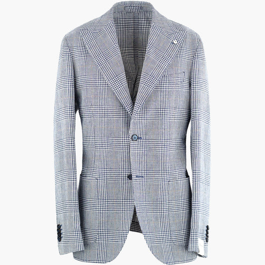 Giacca LBM Steve in Cotone e Lino Principe di Galles