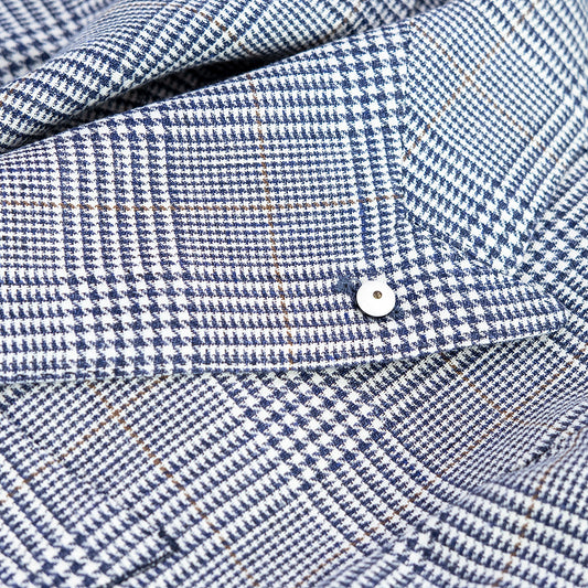 Giacca LBM Steve in Cotone e Lino Principe di Galles