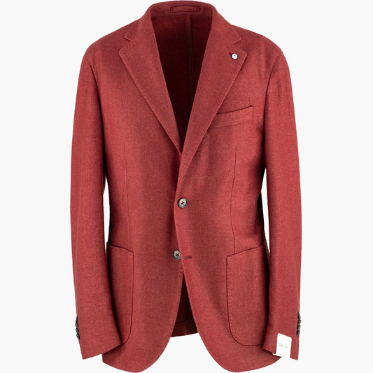 Giacca LBM 1911 Jack Fly Art. 55509 Mod. 2884 in Lana Vergine e Cachemire Rosso Mattone
