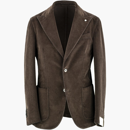 Giacca LBM 1911 Steve Fly Art.55513 Mod. 2851 in Velluto Mille Righe Marrone