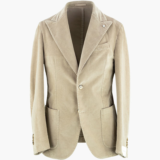 Giacca LBM 1911 Steve Fly Art. 55513 Mod. 2851 in Velluto Mille Righe Beige