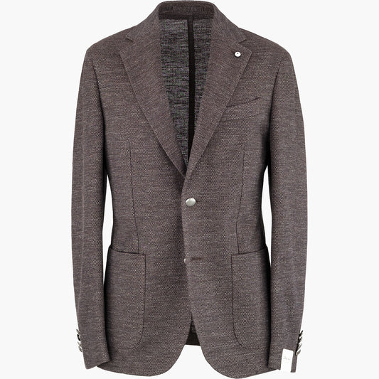 Giacca LBM Jack in Misto Lino e Cotone Marrone