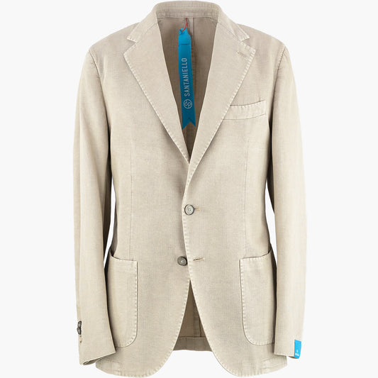 Giacca SANTANIELLO Ice Gab in Cotone e Lino Sabbia PE25
