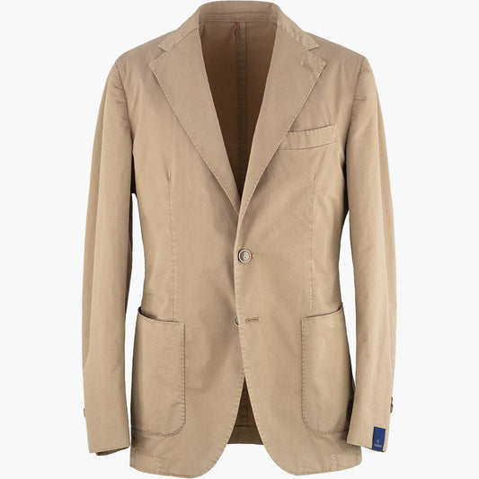 Giacca SANTANIELLO in Cotone Super Light Tinto Capo Nocciola