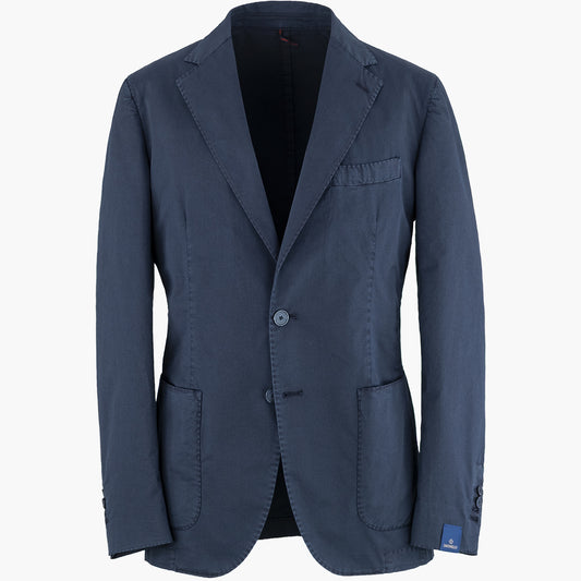 Giacca SANTANIELLO in Cotone Super Light Tinto Capo Blu Navy 2