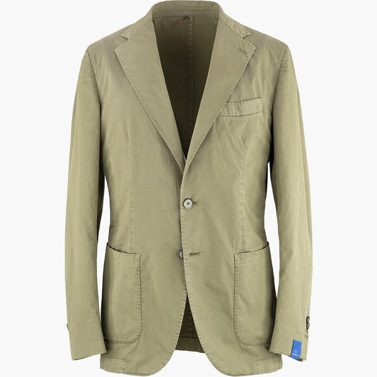 Giacca SANTANIELLO in Cotone Super Light Tinto Capo Verde Militare 2