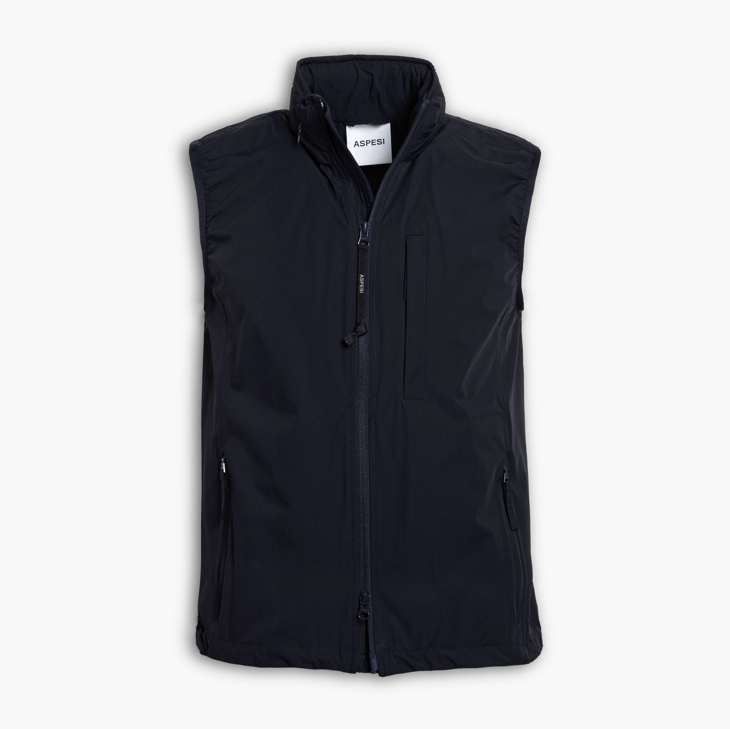 Gilet Uomo ASPESI Apelle I623 M080 in Nylon Stretch Opaco Col. 01101 Blu Navy